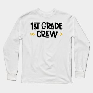 1st Grade Crew Funny Kids Back to School Long Sleeve T-Shirt